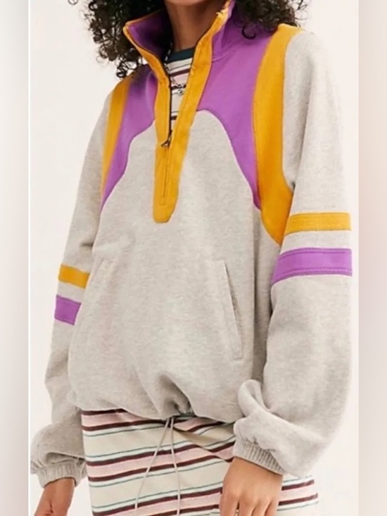 Free People Tops - Free People Fp Movement Color Me Rad Colorblock sweatshirt S